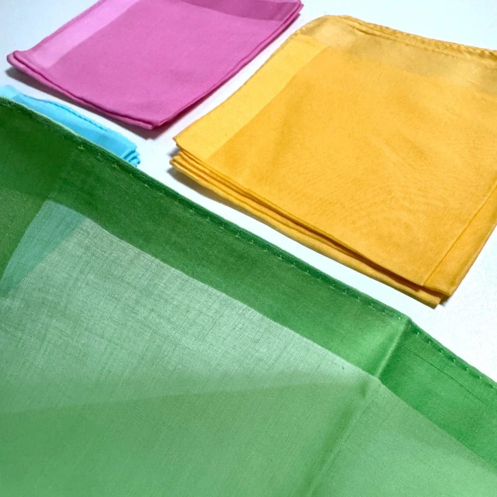 Vintage Cloth Napkin Set of 16 Colorful Party Solid Pink Yellow Blue Green 14